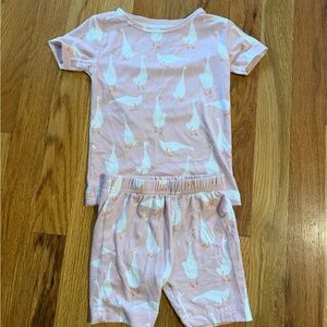 Copper Pearl Pink Goose Print Baby Pajamas Size 12 Months